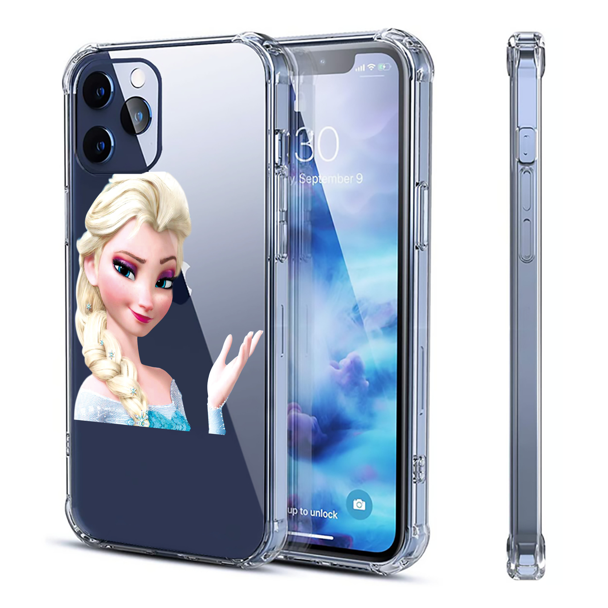 （画像用） アナと雪の女王 アンナ エルサ Frozen Anna Elsa 【iPhone 12シリーズ対応】透明スマホケース（クリアソフトケース）